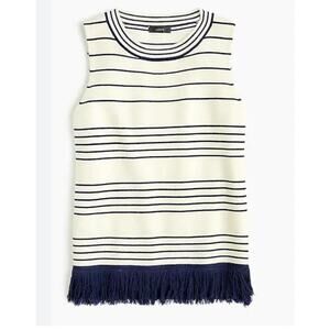 J. Crew Fringed Shell Top